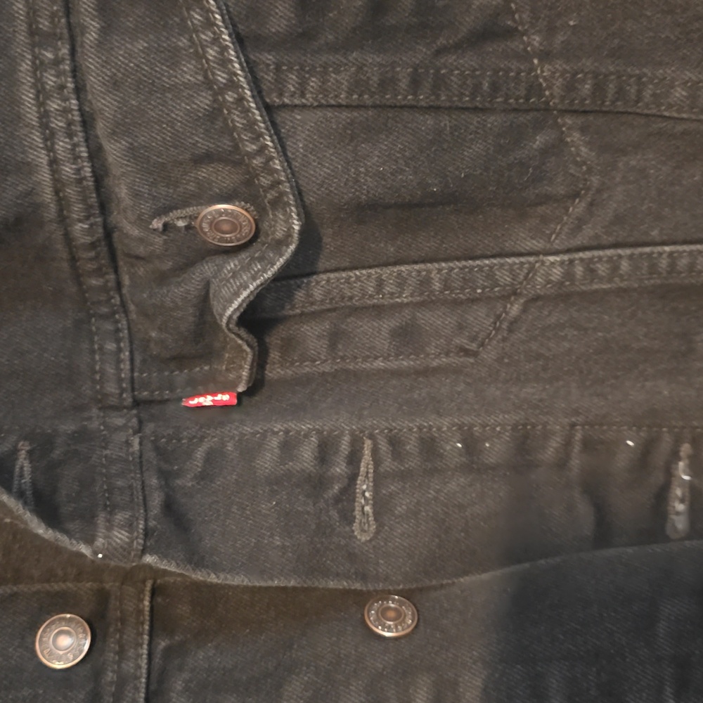 Vintage Levi Strauss & Co 70507 Black Denim Jacket Made In Colombia - Picture 4 of 8